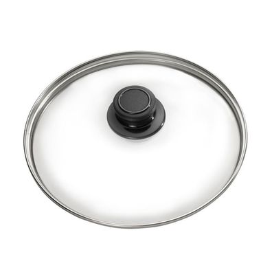 Eurolux runder Deckel aus Sicherheitsglas mit Edelstahlrand 24 cm - Art.-Nr. S24-E
