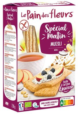 6x Blumenbrot - Le Pain des Fleurs Dickeres Bio Knusperbrot mit Getreide und