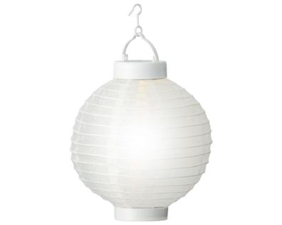 Solar Laterne Nylon Dauerbetrieb Ø20cm H.23cm weiß/warmes weiß