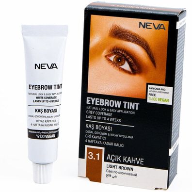 Neva, Augenbrauentönung, permanente Haarfarbe, hellbraun, 30 ml