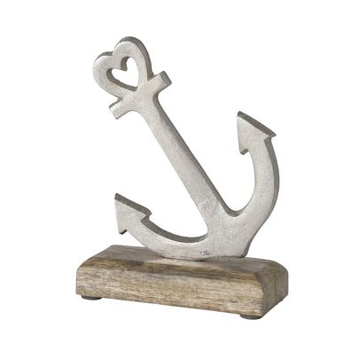 Dekoaufsteller Caroline Anker Aluminium H.17 cm