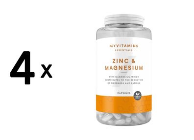 4 x Myprotein MyVitamins Zinc and Magnesium (270 Caps)