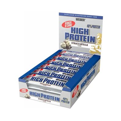 Weider 40% High Protein Bar (24x50g) Stracciatella