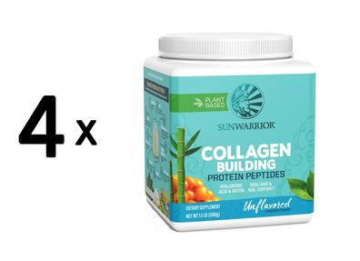 4 x Sunwarrior Collagen Building Protein Peptides (500g) Natural