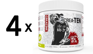 4 x 5% Nutrition Crea-TEN - Legendary Series, Lemon Lime - 225g