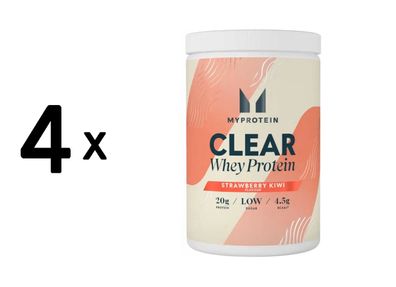 4 x Myprotein Clear Whey Protein (488g) Strawberry Kiwi