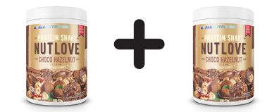 2 x Allnutrition Nutlove Protein Shake, Choco Hazelnut - 630g