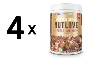 4 x Allnutrition Nutlove Protein Shake, Choco Hazelnut - 630g