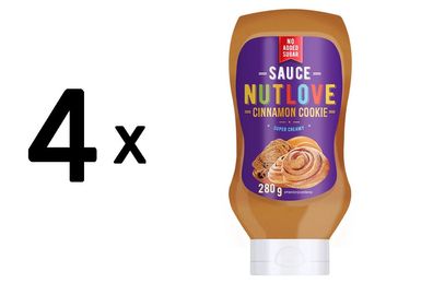 4 x Allnutrition Nutlove Sauce, Cinnamon Cookie - 280 ml