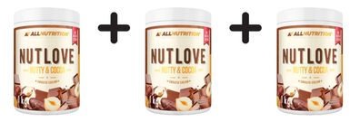 3 x Allnutrition Nutlove, Nutty & Cocoa Smooth Cream - 1000g