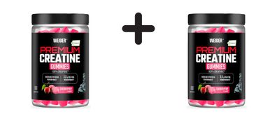 2 x Weider Premium Creapure Gummies (60) Cherrypop
