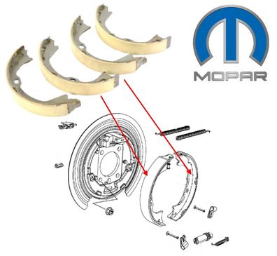 Handbremsbeläge Jeep Grand Cherokee Bj:11-22 / Durango Bj:11-26