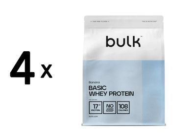 4 x Bulk Basic Whey Protein (1250g) Banana