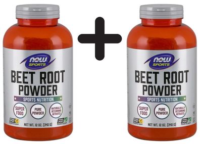 2 x NOW Foods Beet Root Powder - 340g