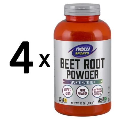 4 x NOW Foods Beet Root Powder - 340g
