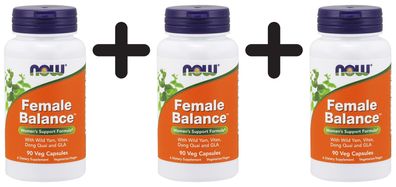 3 x NOW Foods Female Balance - 90 vcaps