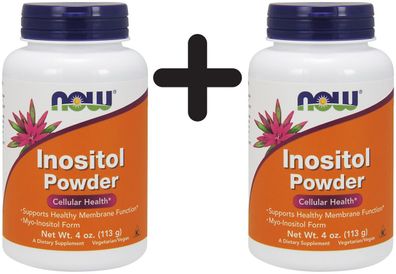 2 x NOW Foods Inositol, Powder - 113g