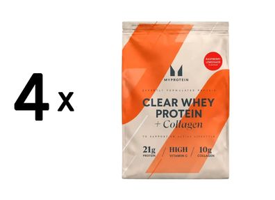 4 x Myprotein Clear Whey Protein + Collagen (500g) Raspberry Lemonade