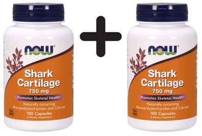 2 x NOW Foods Shark Cartilage, 750mg - 100 caps