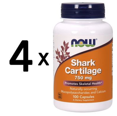 4 x NOW Foods Shark Cartilage, 750mg - 100 caps