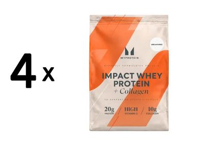 4 x Myprotein Impact Whey Protein + Collagen (690g)