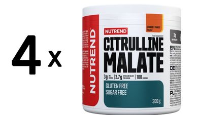 4 x Nutrend Citrulline Malate, Orange & Mango - 300g