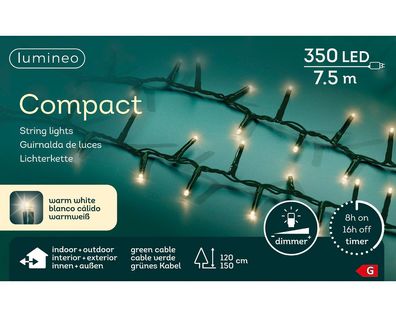 LED Compact Beleuchtung Outdoor L.750cm 350L grün/warmes weiss