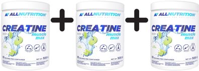 3 x Allnutrition Creatine Muscle Max, Lemon - 500g