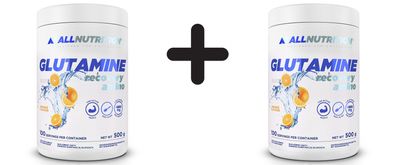 2 x Allnutrition Glutamine Recovery Amino, Orange - 500g