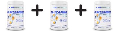 3 x Allnutrition Glutamine Recovery Amino, Orange - 500g