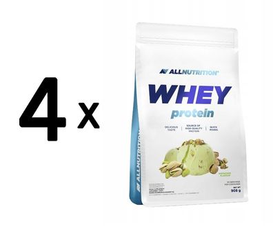 4 x Allnutrition Whey Protein, Pistachio - 908g