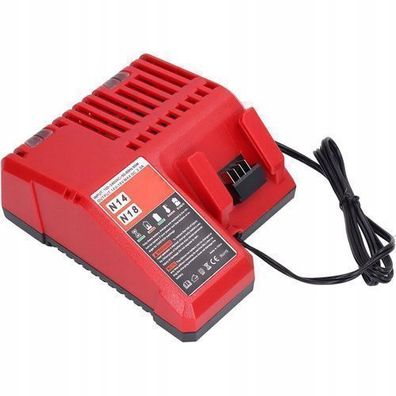 Rosfix Ladegerät M14–M18 – Ersatz für Milwaukee | 12–18V 3A LED CE ABS