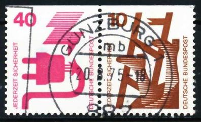 BRD BUND Zusammendruck Nr W47 zentrisch gestempelt WAAGR PAA X5F3362
