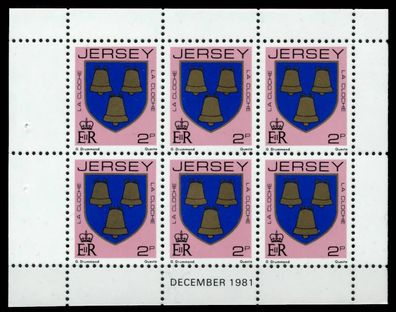 JERSEY Heftchenblatt Nr HB 0-29 DEZ81 postfrisch X6BE71A