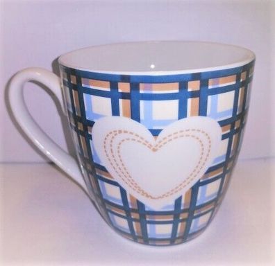 Jumbobecher Susen mit Herz 400ml Porzellan Blau