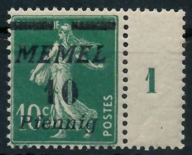 MEMEL 1922 Nr 54b Ms1 postfrisch ATTEST X472D32