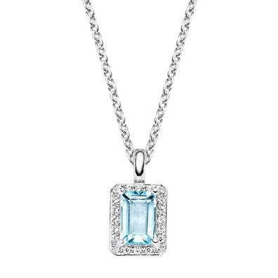 Viventy Schmuck Damen-Halskette Sterlingsilber 925 Blautopas 788012
