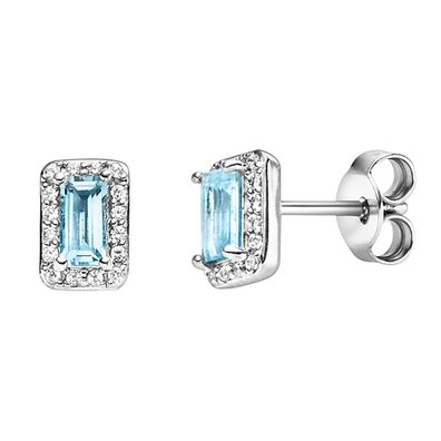 Viventy Schmuck Damen-Ohrstecker Silber 925 mit Blautopas 788014