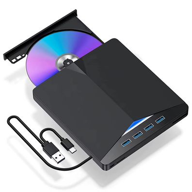 D15C Externes CD DVD Laufwerk USB 3.0 Brenner SD TF Kartenleser für PC Notebook