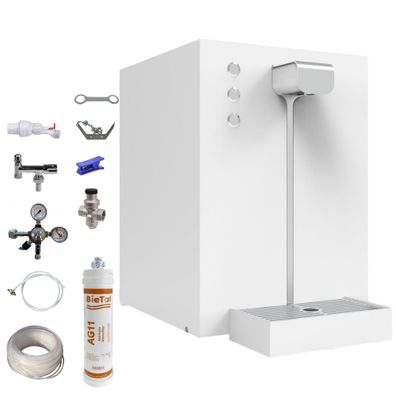 Premium Wassersprudler Sprudelwasser Gerät Anlage Spender Flux 30 Plus weiss