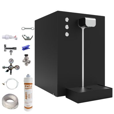 Premium Wassersprudler Sprudelwasser Gerät Anlage Spender Flux 30 Plus schwarz