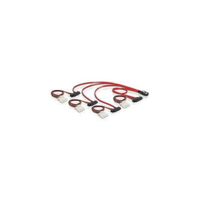 Delock DELOCK SAS Kabel Mini SAS 36Pin -> 4x SAS 29Pin + 4Pin Molex