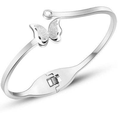 Romantic butterfly bracelet Metal Butterfly KBS-154-SIL