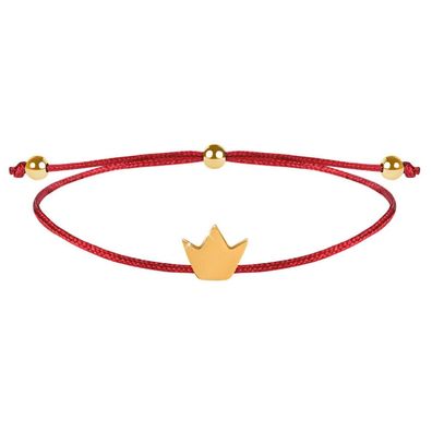 Corded Bracelet Crown Red / Gold