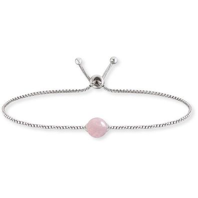Silver bracelet with rose petal ERB-LILGEM-RQ