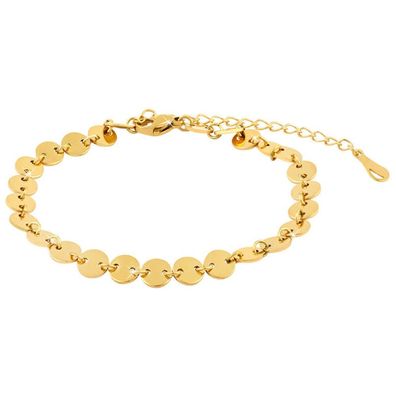 Gold plated steel bracelet
