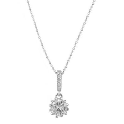 Silver necklace with zircons AGS1142 / 47