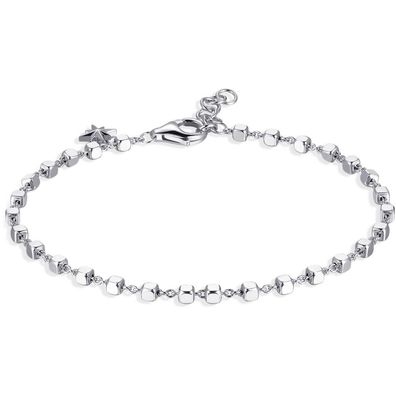 Silver cube bracelet for Storie pendants RZB017