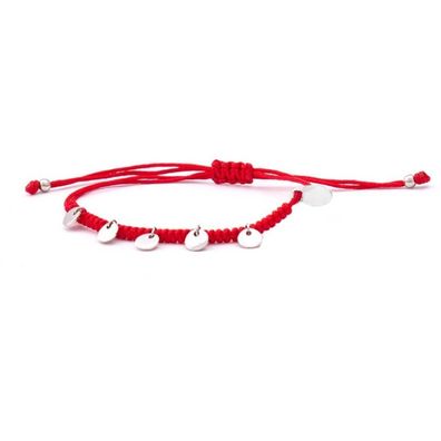 Cord red kabbalah bracelet with AGB556 pendants