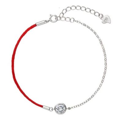 Silver bracelet with zircon 13004.3